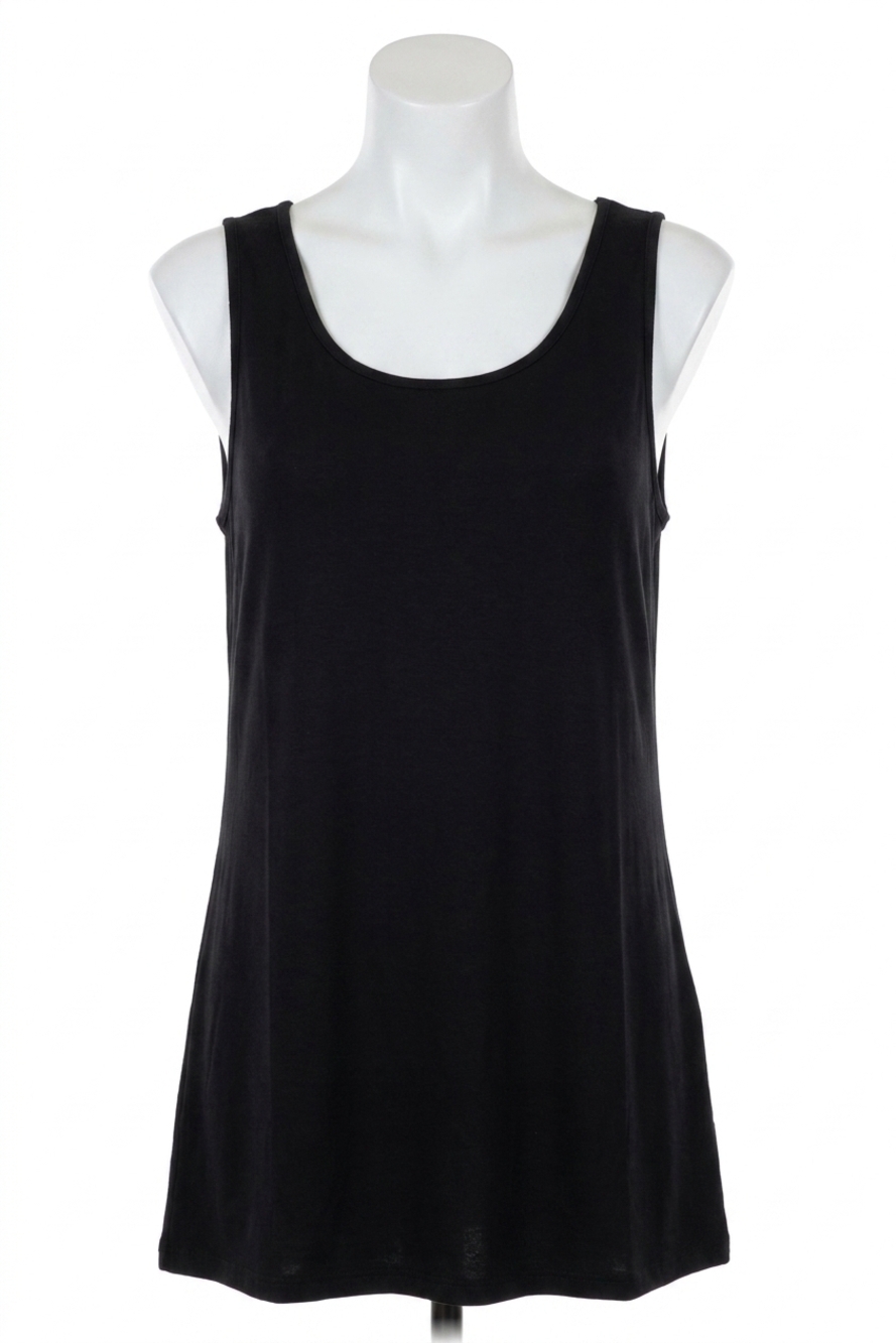 NEW FRENCH KYSS french kyss long tank top in black